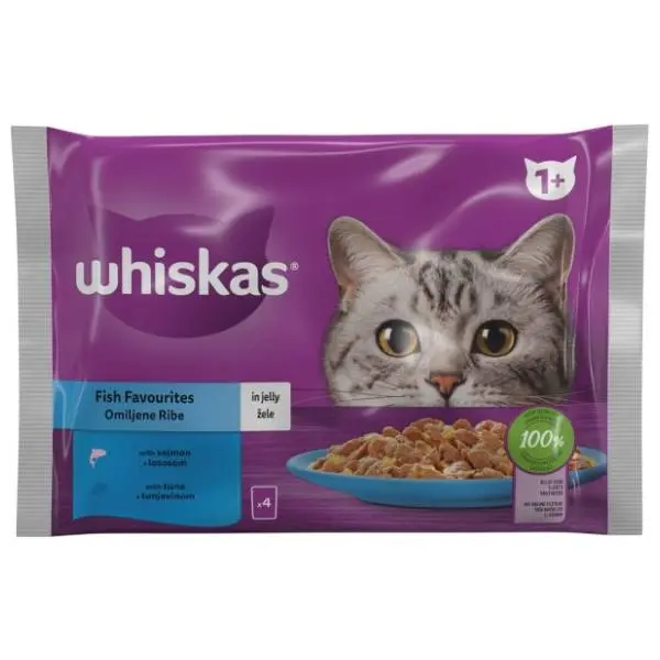 WHISKAS Adult hrana za mačke riba 4x85g 0