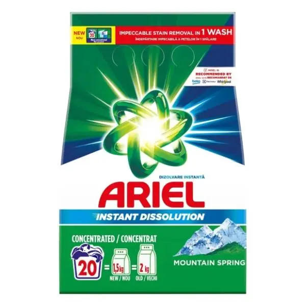 ARIEL Mountain spring 20 pranja (1,5kg) 0