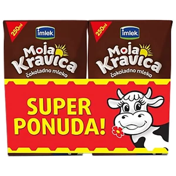 Čokoladno mleko MOJA KRAVICA 1%mm 2x0.25l 0