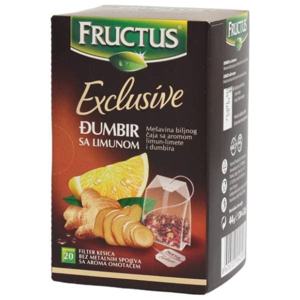 FRUCTUS čaj đumbir limun 44g 0