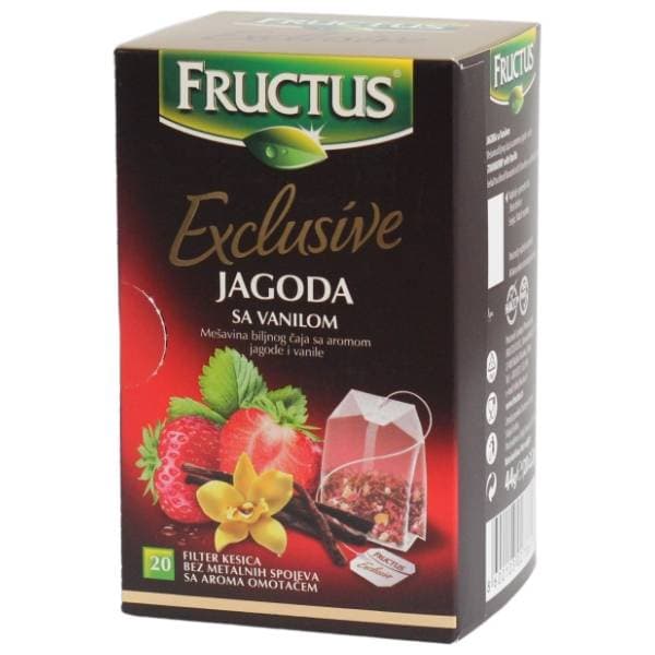FRUCTUS čaj jagoda vanila 44g 0
