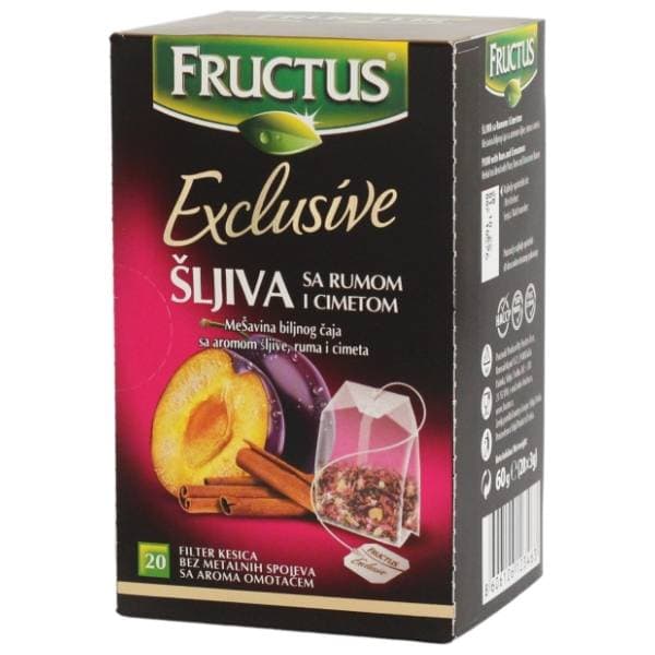 FRUCTUS čaj šljiva rum limeta 60g 0