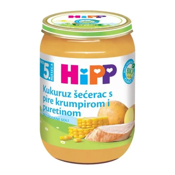 HIPP kašica kukuruz pire krompir ćuretina 190g 0