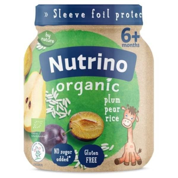 NUTRINO Organic kašica šliva kruška pirinač 125g 0