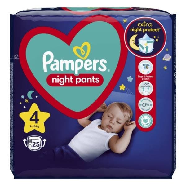 PAMPERS Night Pants VP 4 25kom 0