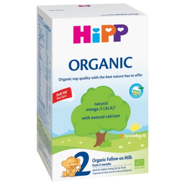 Zamensko mleko HIPP organic 2 800g 0