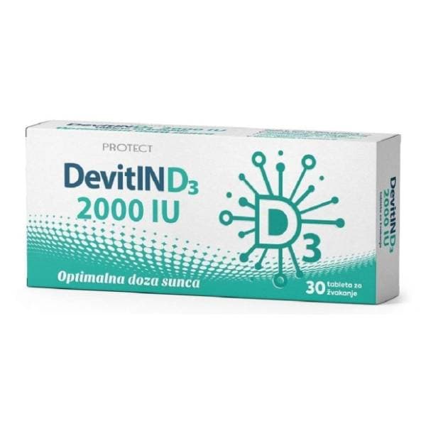 DEVITIN D3 tablete za žvakanje 2000UI 30/1 0