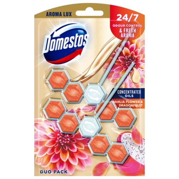 DOMESTOS WC osveživač dahlia & dragonfruit 2x55g 0