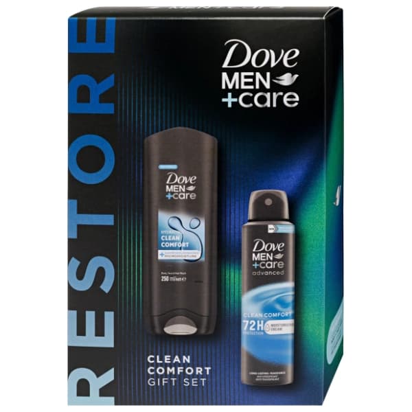 DOVE men set Clean comfort (dezodorans i gel za tuširanje) 0