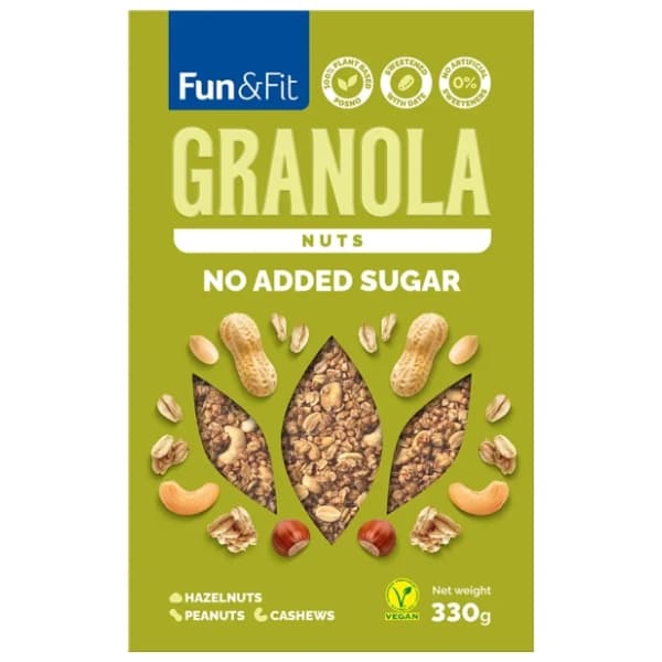FUN & FIT granola kikiriki i jezgrasto voće 330g 0