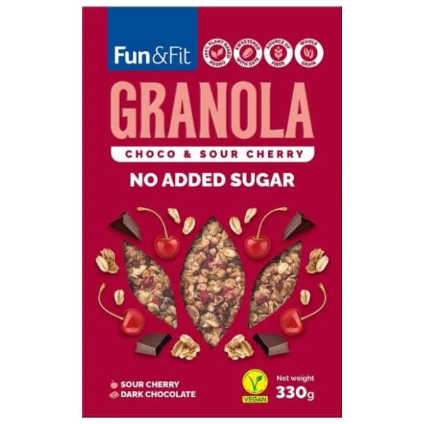 FUN & FIT ovsena granola čoko višnja 330g 0
