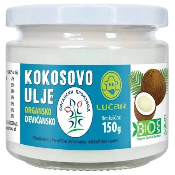 Kokosovo ulje LUČAR organsko 150g 0
