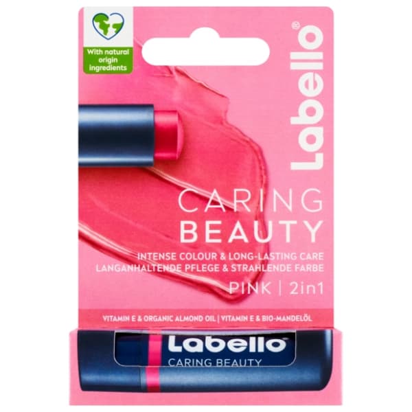 LABELLO Caring beauty pink 2u1 4,8g 0