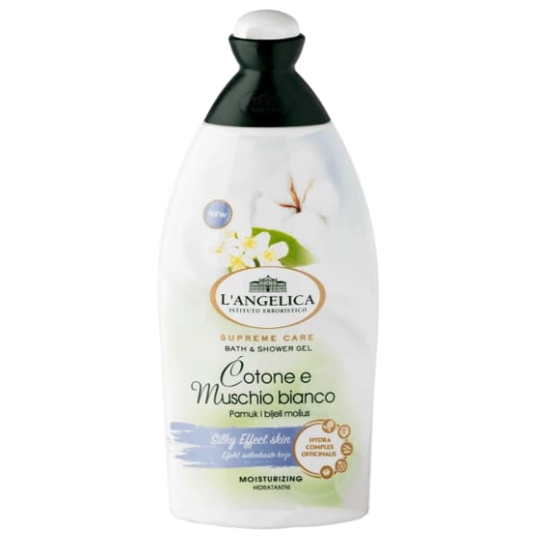 Gel za tuširanje L'ANGELICA pamuk i beli mošus 500ml 0