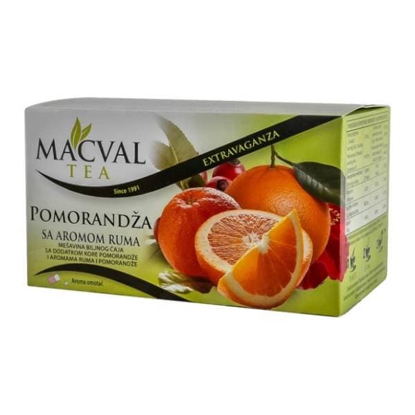 MACVAL čaj pomorandža sa aromom ruma 40g 0