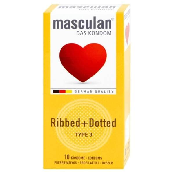 MASCULAN kondomi tip3 ribbed+dotted 10kom 0