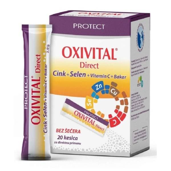 OXIVITAL direct Cink + Selen + Vitamin C + Bakar 20 kesica 0