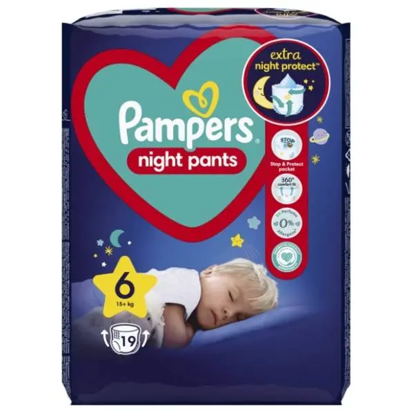 PAMPERS noćne pelene Pants VP 6 19kom 0