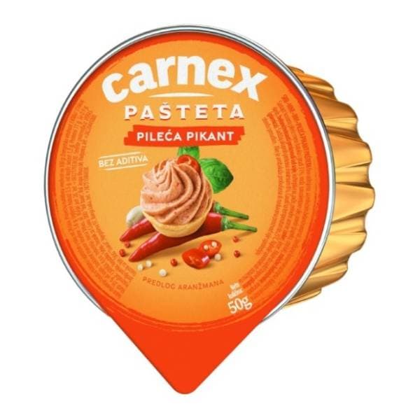 Pašteta CARNEX pileća pikant 50g 0