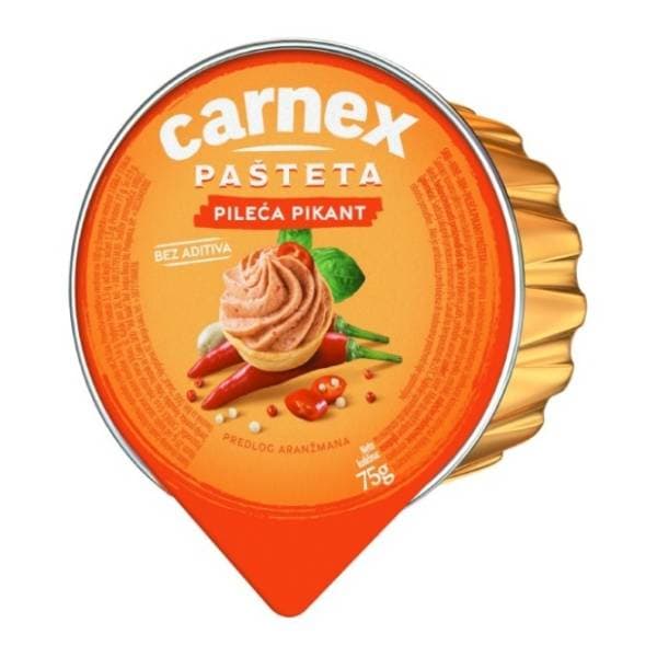 Pašteta CARNEX pileća pikant 75g 0