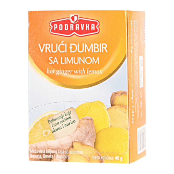 PODRAVKA čaj vrući đumbir sa limunom 40g 0