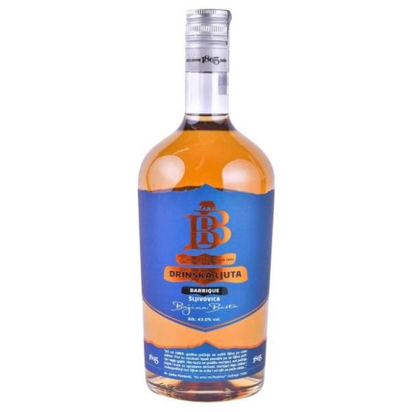 Rakija BB šljiva drinska ljuta barrique 1l 0
