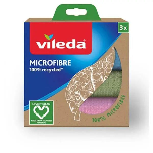 VILEDA mikrofiber krpe 100% recycled material 3kom 0