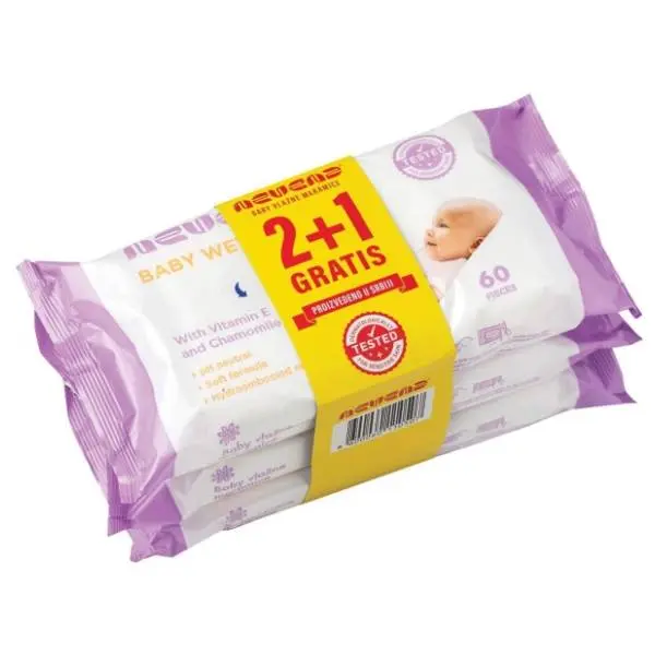 Vlažne maramice NEVENA 60kom 2+1 gratis 0