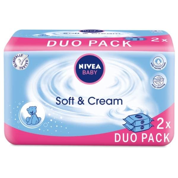 Vlažne maramice NIVEA soft & cream 2x63kom 0