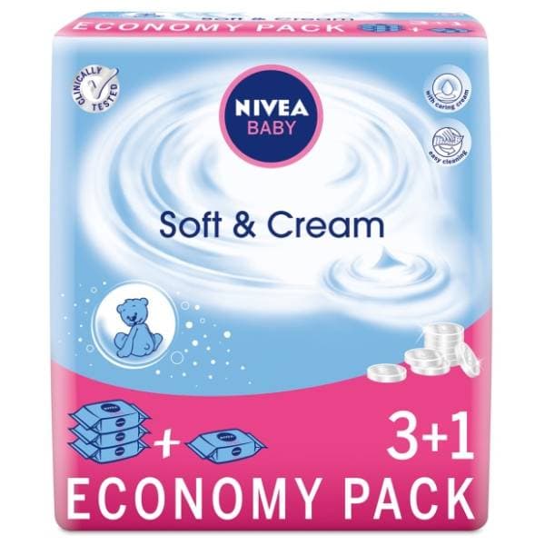 Vlažne maramice NIVEA soft & cream 63kom 3+1 gratis 0