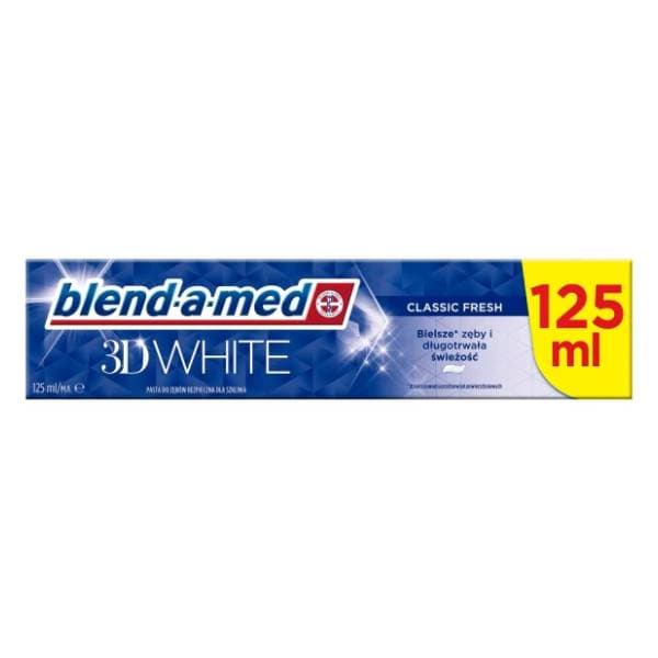 BLEND-A-MED 3D white classic fresh pasta za zube 125ml 0