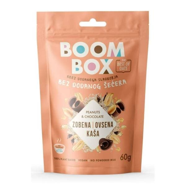 BOOM BOX ovsena kaša kikiriki čokolada 60g 0
