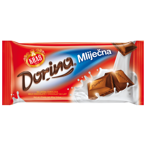 Čokolada KRAŠ Dorina mlečna 80g 0