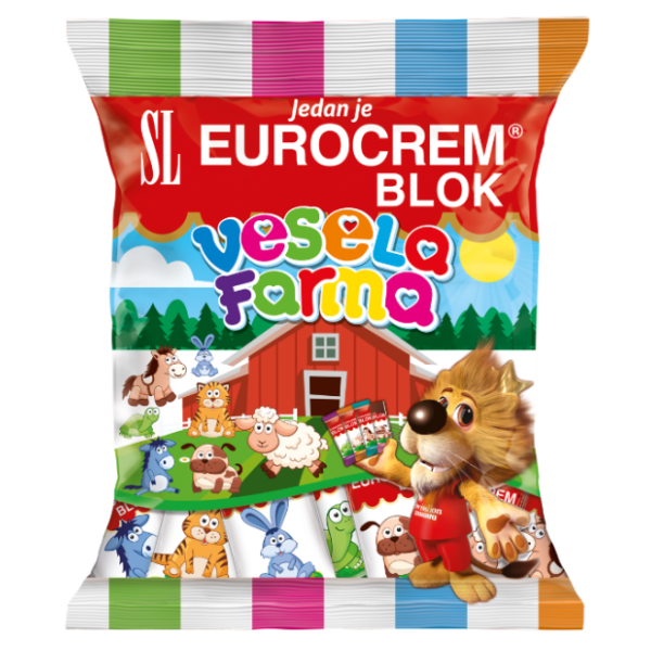 Čokolada SWISSLION Eurocrem blok Farma 140g 0