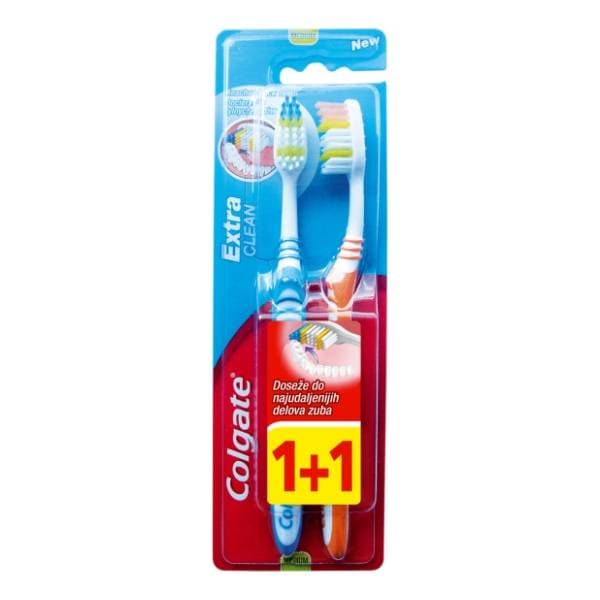 COLGATE Extra clean čestkica za zube 1+1 gratis 0