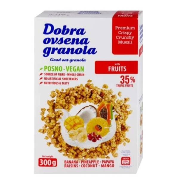 DOBRA ovsena granola tropsko voće 300g 0