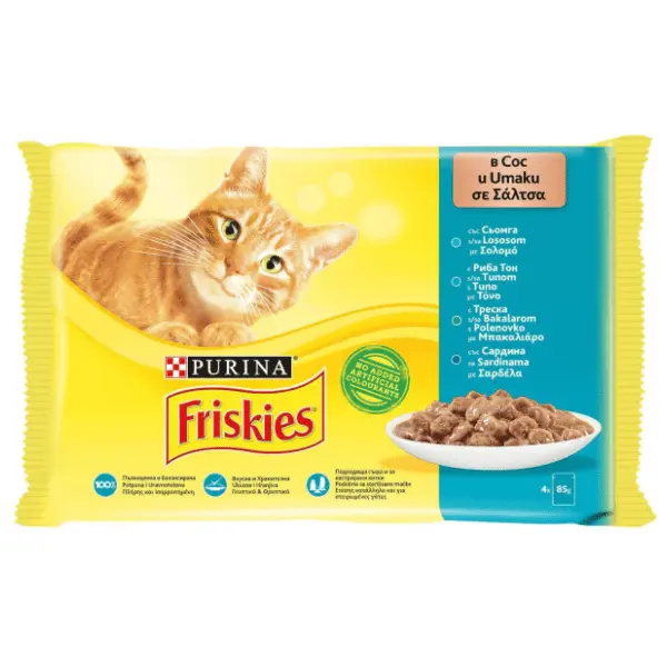 FRISKIES preliv za mačke riba 4x85g 0