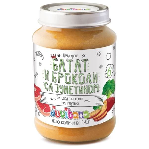 JUVITANA kašica batat, brokoli i junetina 190g 0