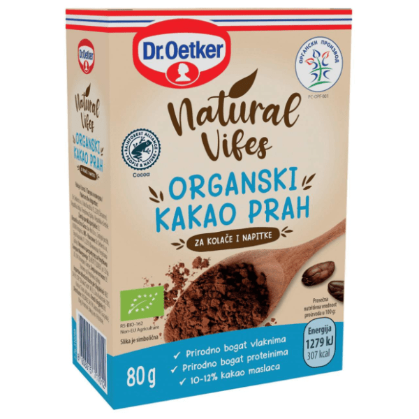 Kakao prah organski DR. OETKER Natural vibes 80g 0
