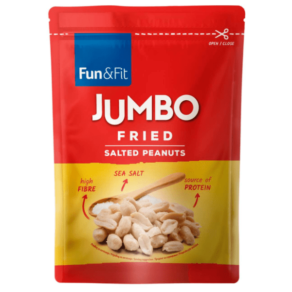Kikiriki FUN&FIT Jumbo oljušteni prženi slani 180g 0