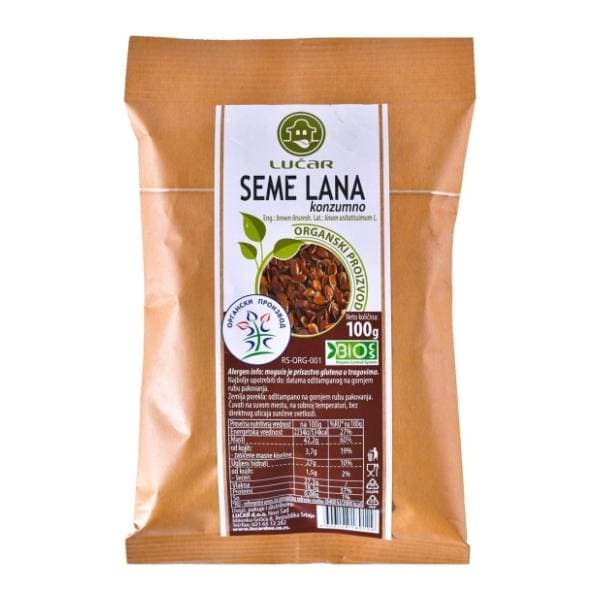 Laneno seme LUČAR organsko 100g 0