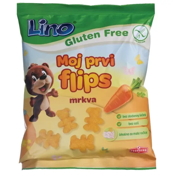 LINO moj prvi flips za decu šargarepa 35g 0