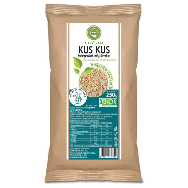 LUČAR kus kus integralni organski 250g 0