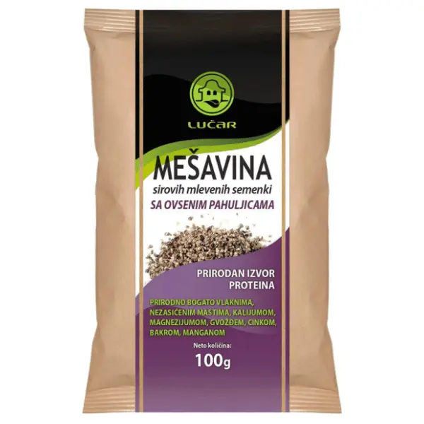 LUČAR mešavina semenki sa ovsenim pahuljicama 100g 0