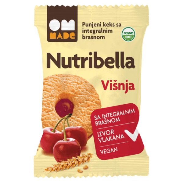 NUTRIBELLA integralni keks višnja 50g 0