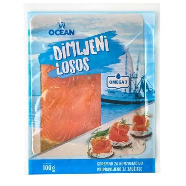 OCEAN dimljeni losos slajs 100g 0