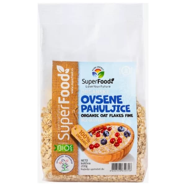 Ovsene pahuljice SUPERFOOD bez glutena 200g 0