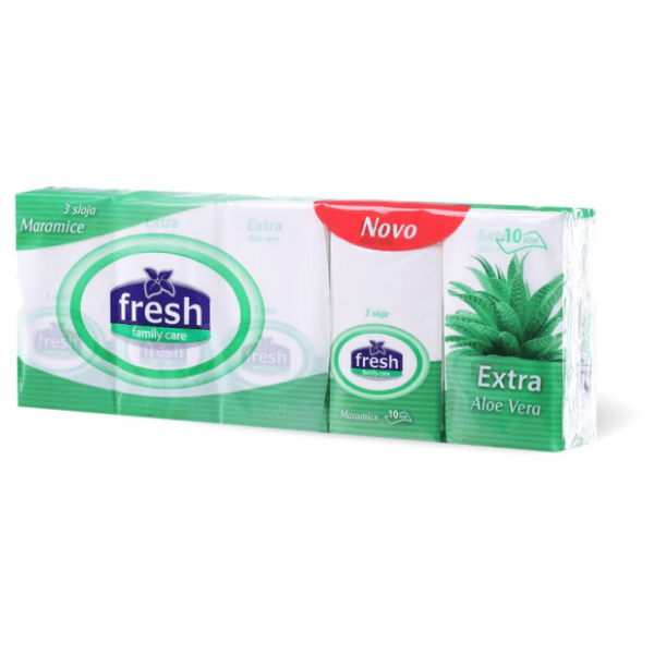 Papirne maramice FRESH family care aloe vera 10kom 0