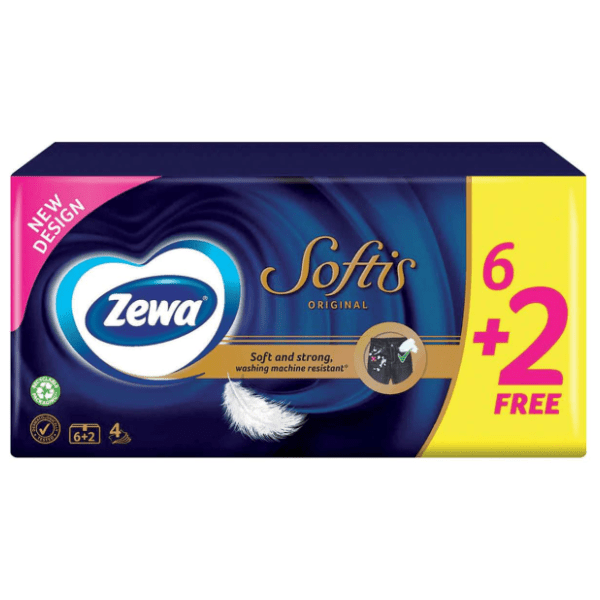 ZEWA neutral softis papirne maramice 4 sloja 6+2 gratis 0