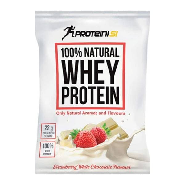 PROTEINI.SI whey protein jagoda bela čokolada 30g 0